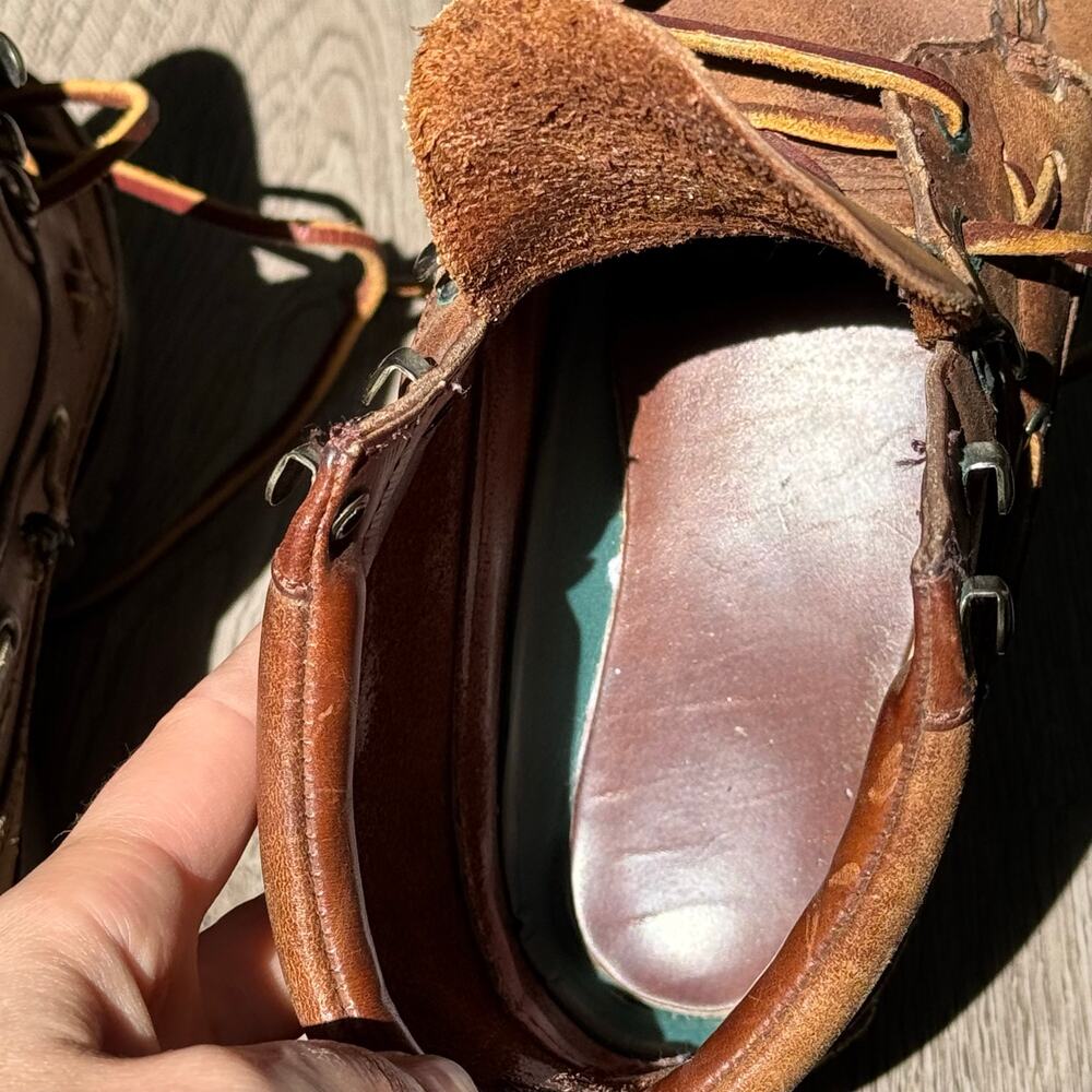 VTG Polo Country Ralph Lauren Women’s 6.5B Leather Moc Toe Ranger Hiking Boots - Picture 15 of 16
